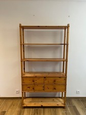 Grande Étagère / bibliothèque en pin des années 1980/90