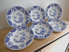 SIX ASSIETTES CREUSES FAIENCE