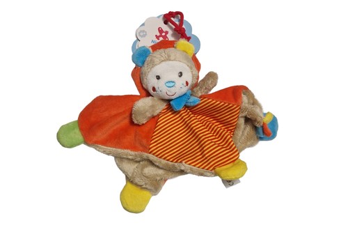 Doudou plat lion - , orange