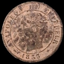 Un centime Napoléon III tête