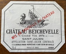 Étiquette Château Beychevelle 1976 - 73 cl