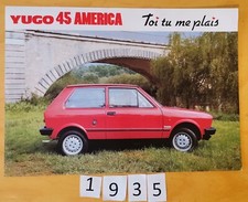 ZASTAVA YUGO 45 AMERICA Prospectus 2 pages Fr 1988?