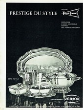 Publicité Advertising 119 1965  Uginox  orfèvre acier inoxydable série Royale