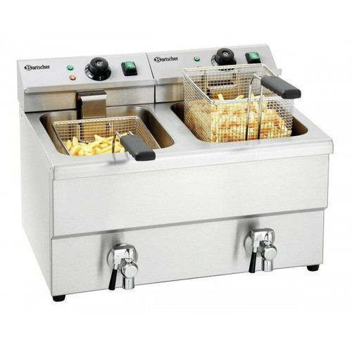 Friteuse inox double - 2, 8