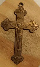 Médaille Religieuse Ancienne Crucifix Jésus Christ 
