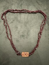 ANCIEN COLLIER FERMOIR OR JAUNE ÉMAILLÉ TRAVAIL FRANÇAIS NORMAND 19eme EMPIRE