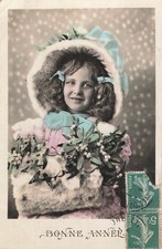 CP BONNE ANNEE PETITE FILLE