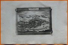 VAN DER AA Gravure originale c1725 VUE DE MOULINS Bourbonnais Allier