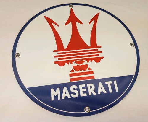 Maserati aluminum sign - aluminum,
