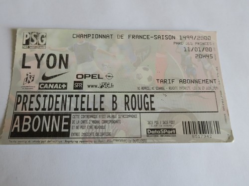 Ticket billet psg - ticket,