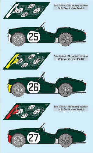 Decals triumph tr3s mans - triumph,
