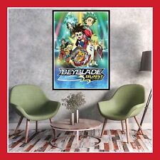 TOILE DECO COTON POSTER FIGURINE BEYBLADE BURST TURBO JEU JOUET TOUPIE ARÈNE