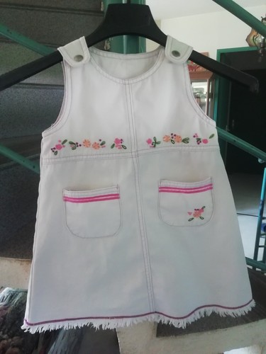 Robe jeans blanc taille 2ans - jeans,