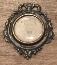 Ancien Pendentif Porte Photo Bijou Medaille