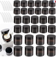 Swpeet Lot de 40 bocaux en verre ambré de 5,1 g et 19,8 g avec couvercle et 