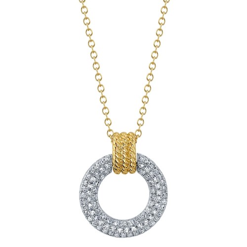 14k diamant cercle - or, collier