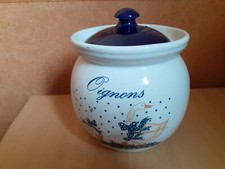 Pot à oignons avec couvercle motifs oies