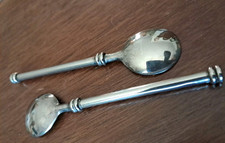 Cuillères à Café Métal Ou Inox Couleur Argenté Lot 2 Rare Décor art de la table