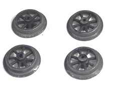 type JEP HORNBY éch 0-4 roues noires à  8 rayons  -diamètre niveau rail 2,2 cm