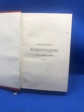 Ancien Livre Causeries Scientifiques 1886