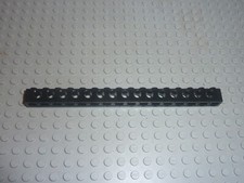 1 x LEGO TECHNIC Black brick with holes 1 x 16 ref 3703 / set 8860 8448 8431 ...
