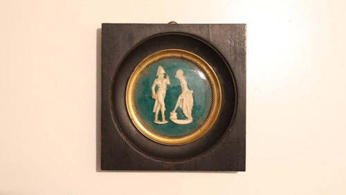 Ancien cadre médaillon deux - médaillon,