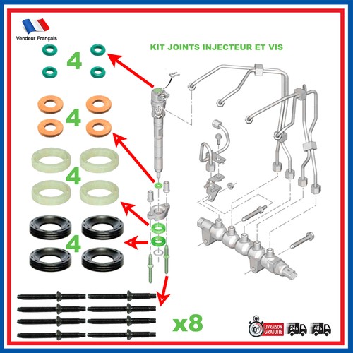 Kit joint injecteur avec - joint,