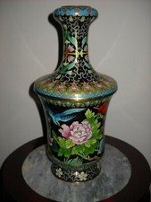 CLOISONNE VASE BRONZE EMAUX
