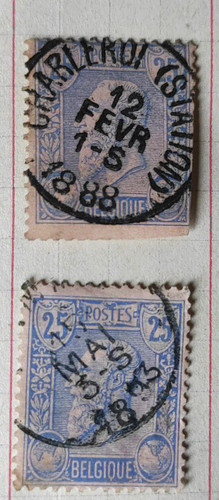 Belgique timbres 48 - 2'timbres, n°