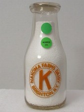 TRPP Milk Bottle Nakoma Farms Dairy Brighton NY MONROE COUNTY GOLDEN GUERNSEY