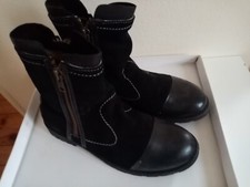 CALVIN KLEIN  jeans shoes chaussure ZIP SIDE 42 us size 9 M cuir nubuck noir