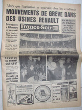 France Soir Vendredi 17 mai 1968 Grève Usines Renault, Sorbonne, Sylvie Vartan