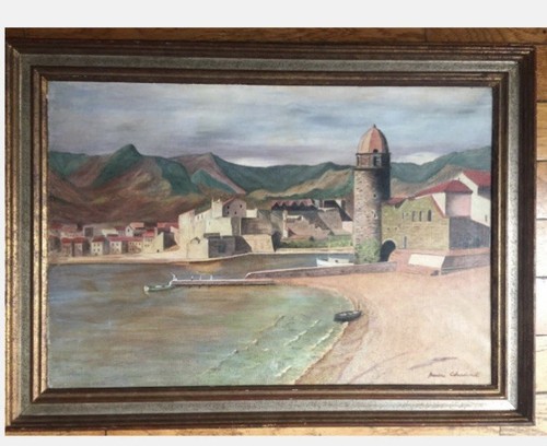 Vue collioure bord de mer - collioure.,