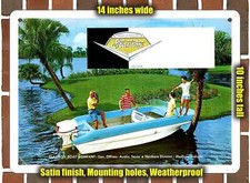 Metal sign 1960 glastron - metal,