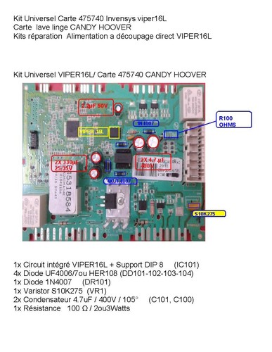 Kit reparation carte - kit,