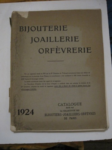 Ancien catalogue bijouterie - ancien,