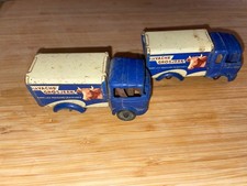 2 Camions sésame BERLIET  GAK publicitaire LA VACHE GROSJEAN En L’état Tôle