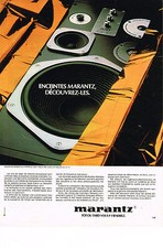 PUBLICITE ADVERTISING   1979   MARANTZ   enceintes