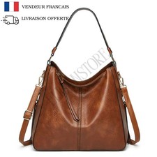 Sac main cuir - à, cuir,