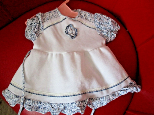 Robe blanche bleue vintage - et,