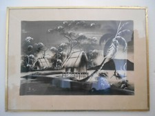 tableau soie tissee afrique
