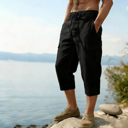 Short cargo homme polyester