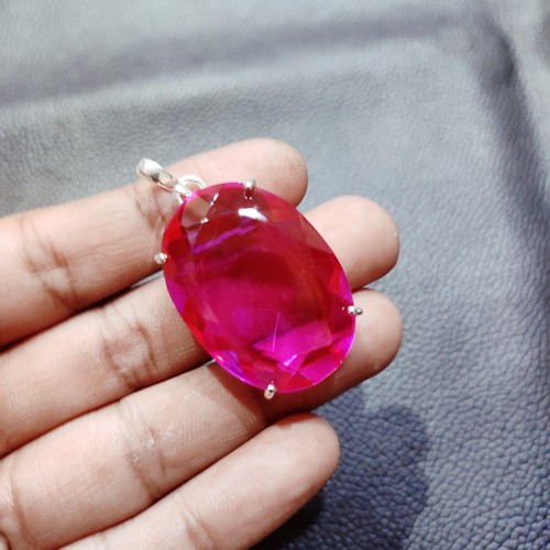 Pendentif ovale argent - en,