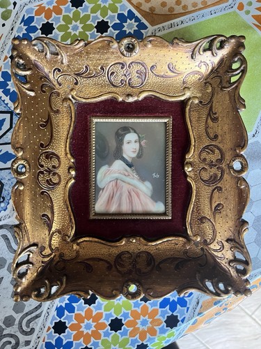 Cadre bois portrait miniature - bois,