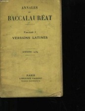Annales du baccalaureat - fascicule 3: version latines [Broché] COLLECTIF