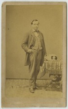 CDV 1860-70 Pénabert. "Oncle Danteuil et son loulou". Chien. Dog.