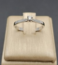 Solitaire en or Blanc 18 CT