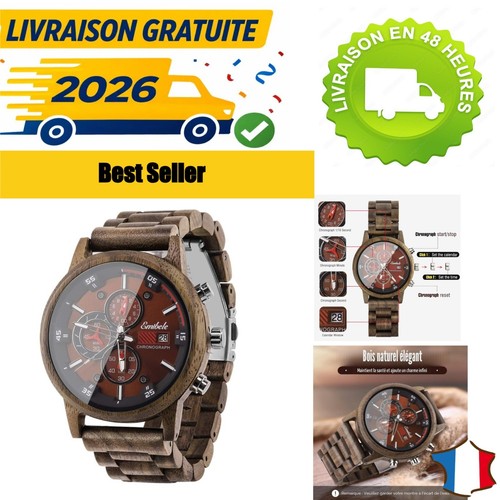 Montre bois homme - en,