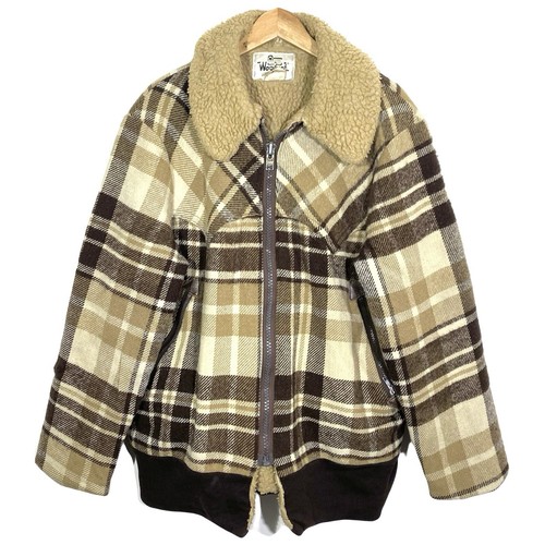 Veste blouson laine carreaux - veste,
