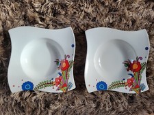 2 ASSIETTES CREUSES VILLEROY & BOCH ACAPULCO NEW WAVE PORCELAINE GERMANY
